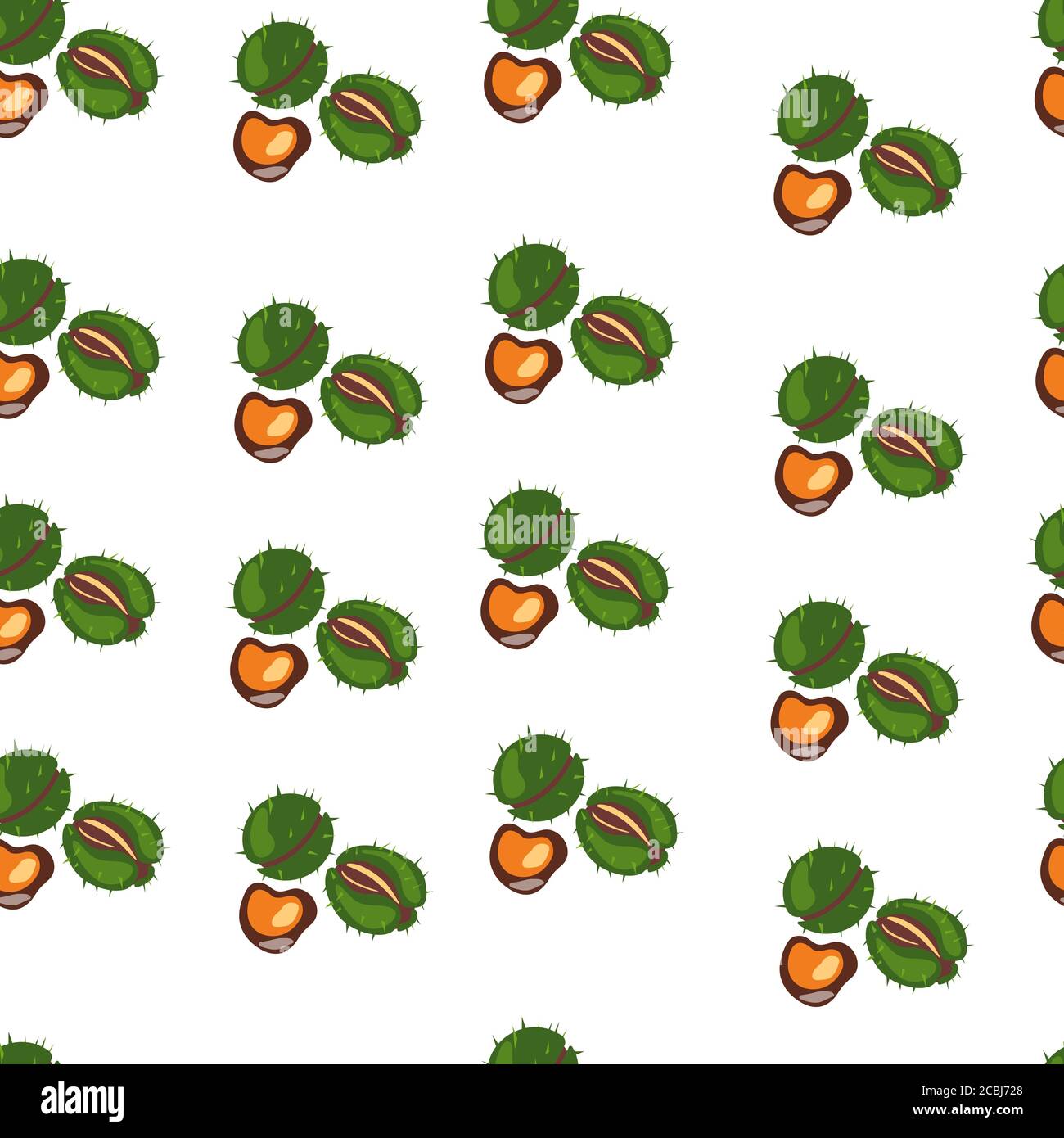Seamless pattern of chestnuts, for wrapping paper, wallpaper, fabric pattern, backdrop, print, gift wrap, cover of notebook, envelope Stock Vector