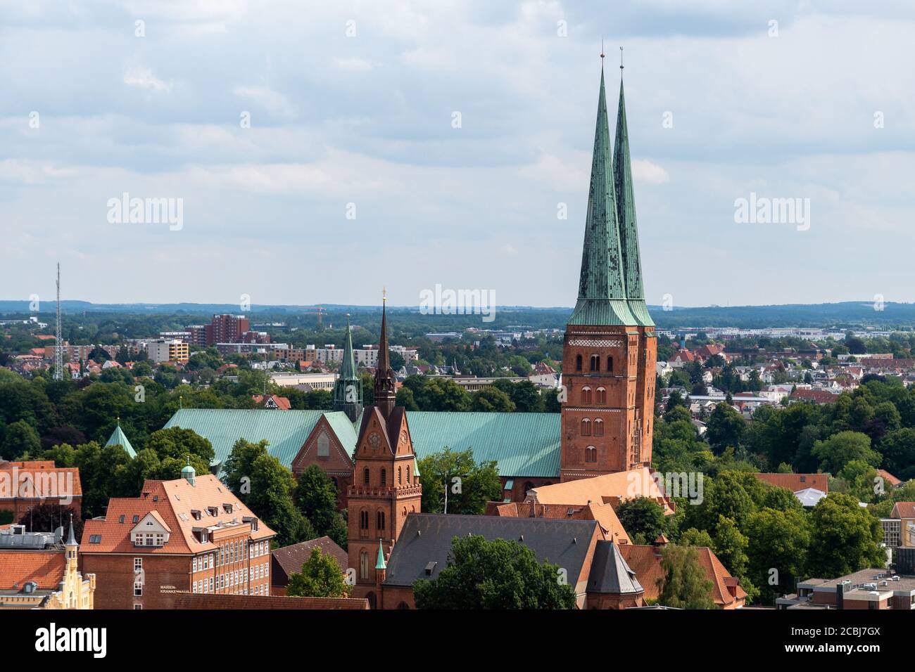 The Towers of the Luebeck Cathedral in the Lübeck Stock Photo - Alamy