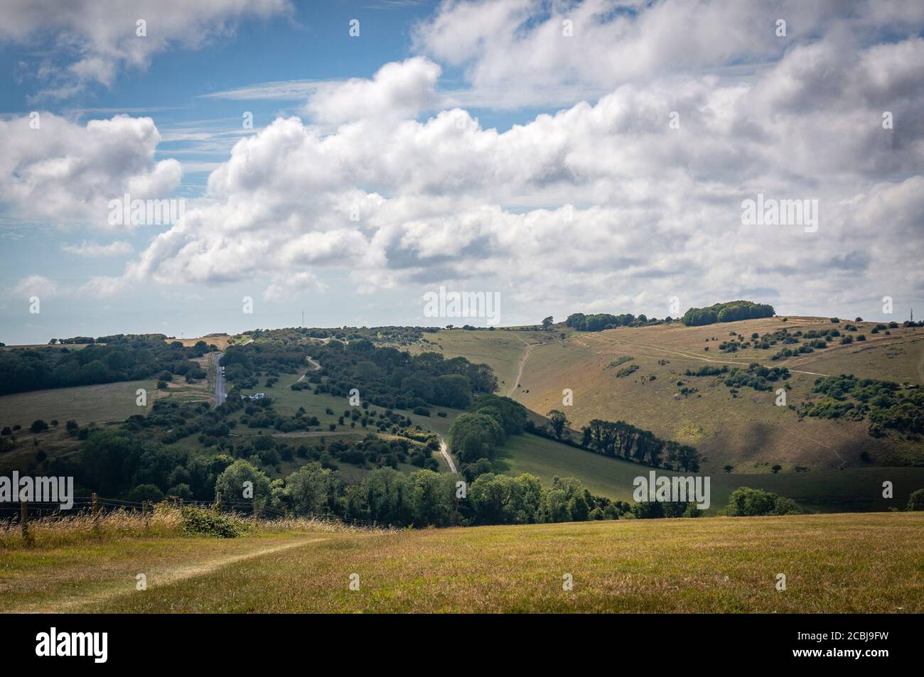The Devil's Dyke viewed from West Hill, West Sussex, UK Stock Photo