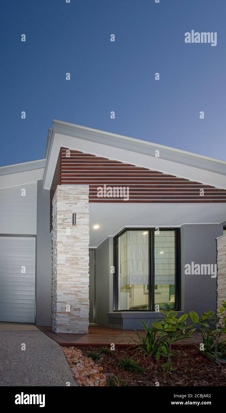 A modern and luxury house exterior view Stock Photo - Alamy