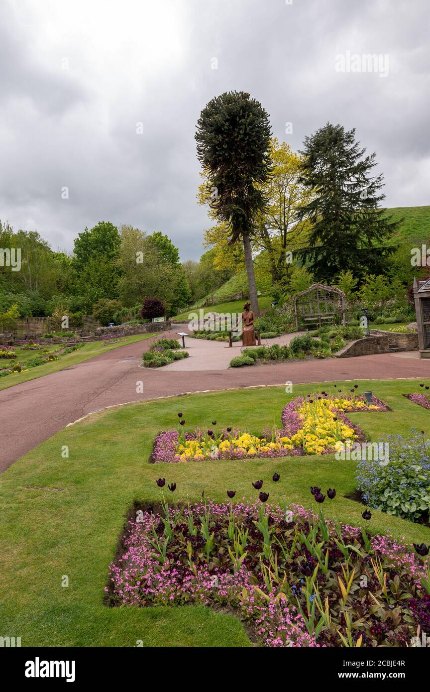 Emily Wilding Davison Statue, Morpeth, Northumberland, UK Stock Photo