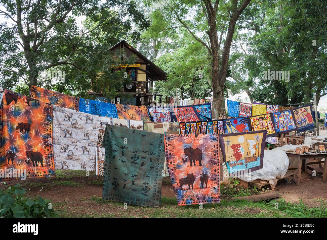 Malkerns, Eswatini (Swaziland) April 5 2015: Malkerns Craft Market with