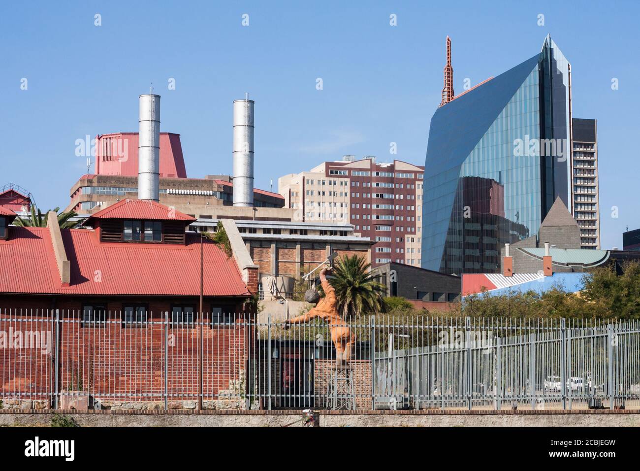 Newtown, Johannesburg, South Africa May 17 2015: view from the Worker's Museum of the skyline of Newtown, Johannesburg. Stock Photo