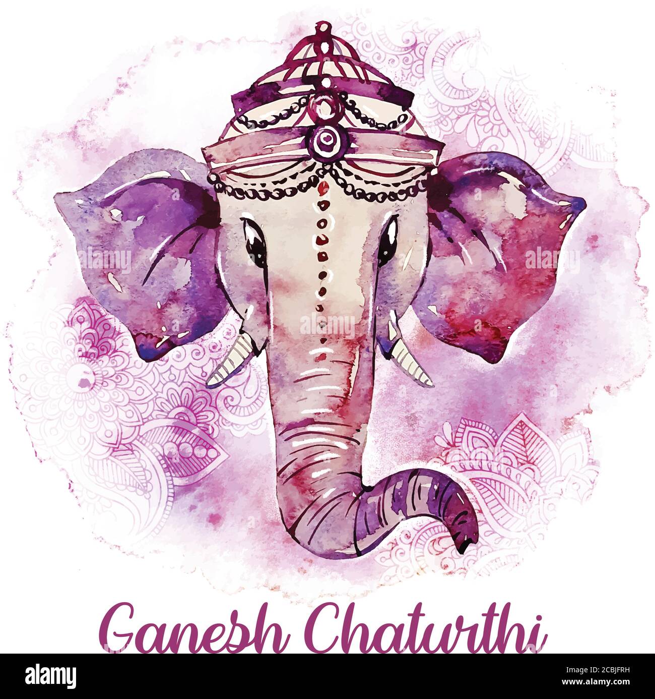 Vector Illustration of Happy Ganesh Chaturthi Festival Beckground ...