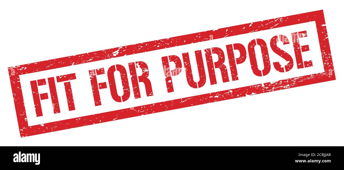 FIT FOR PURPOSE red grungy rectangle stamp sign Stock Photo Alamy
