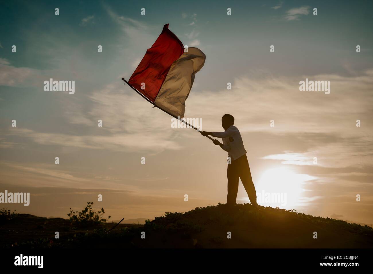 Boy waving indian flag hi-res stock photography and images - Alamy