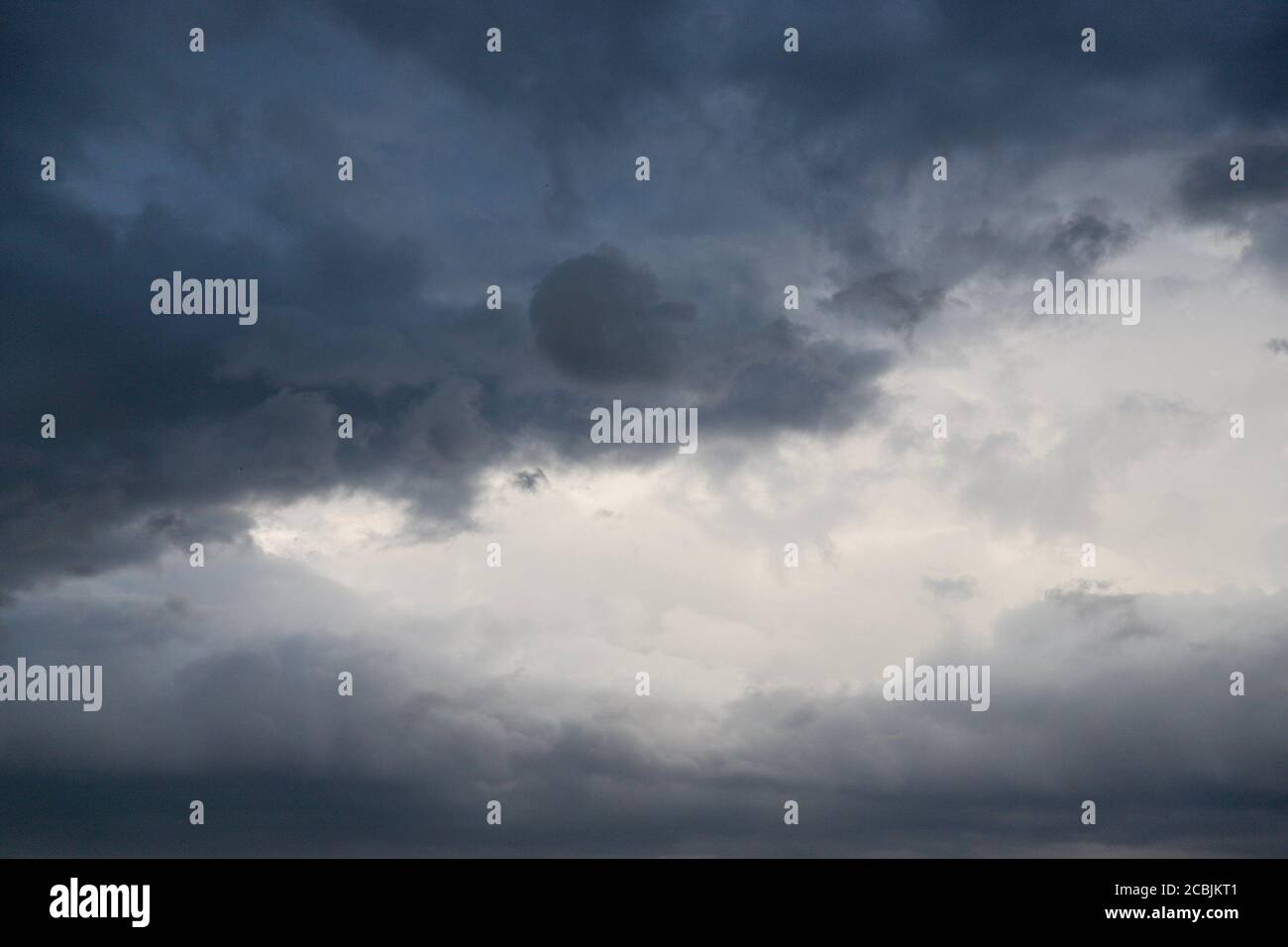 Dramatic gray clouds in the sky. Gray and white cloudy sky Stock Photo
