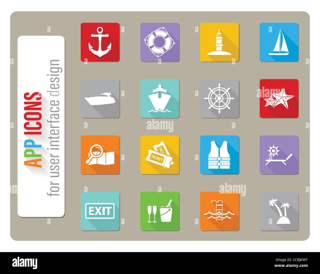 cruise icon set Stock Vector Image & Art - Alamy