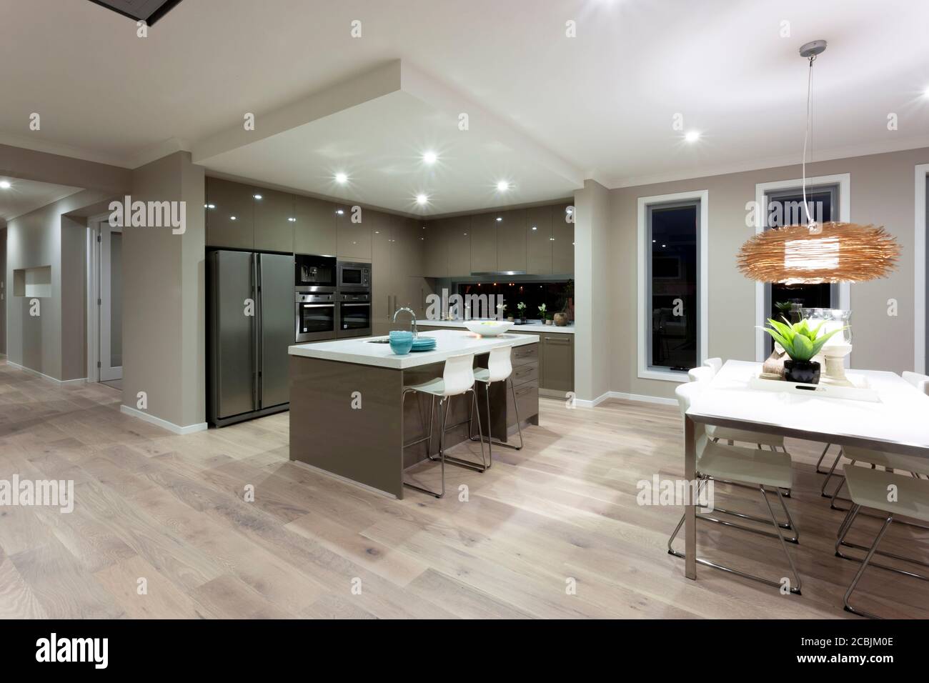 Interior shot of modern and luxury kitchen design Stock Photo - Alamy