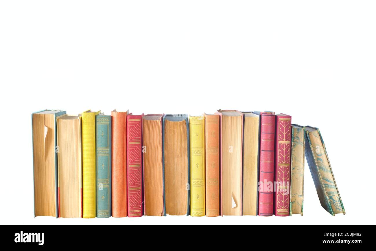 row of books,education,learning,reading, back to school concept Stock Photo