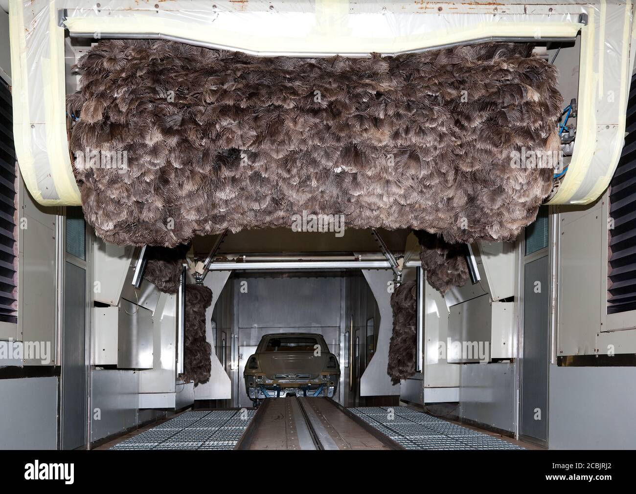 Ostrich feather rollers used in the car industry to clean car body