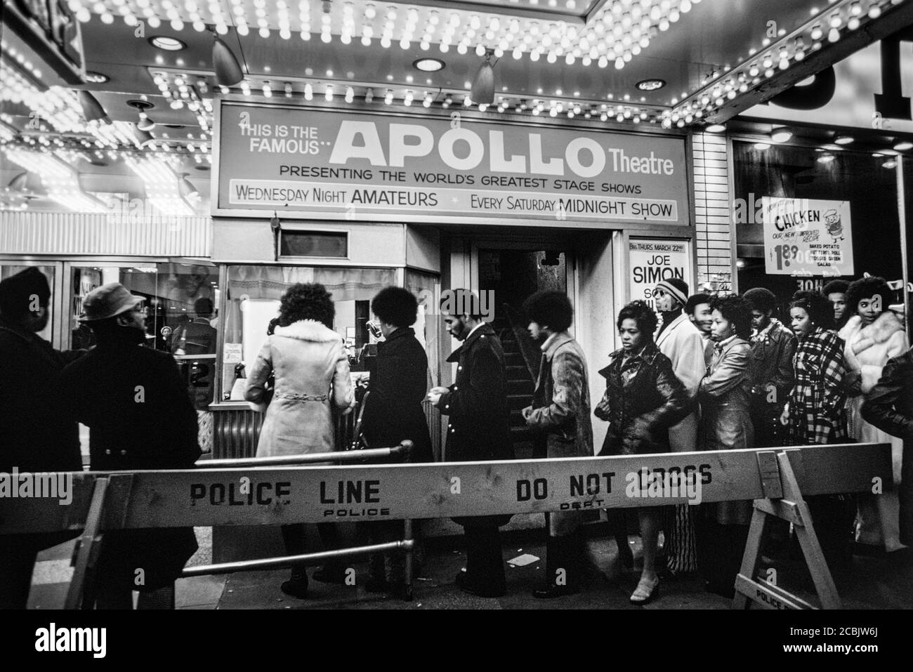 The Apollo Theatre Harlem audience queuing for tickets at the box office  1973 Stock Photo - Alamy