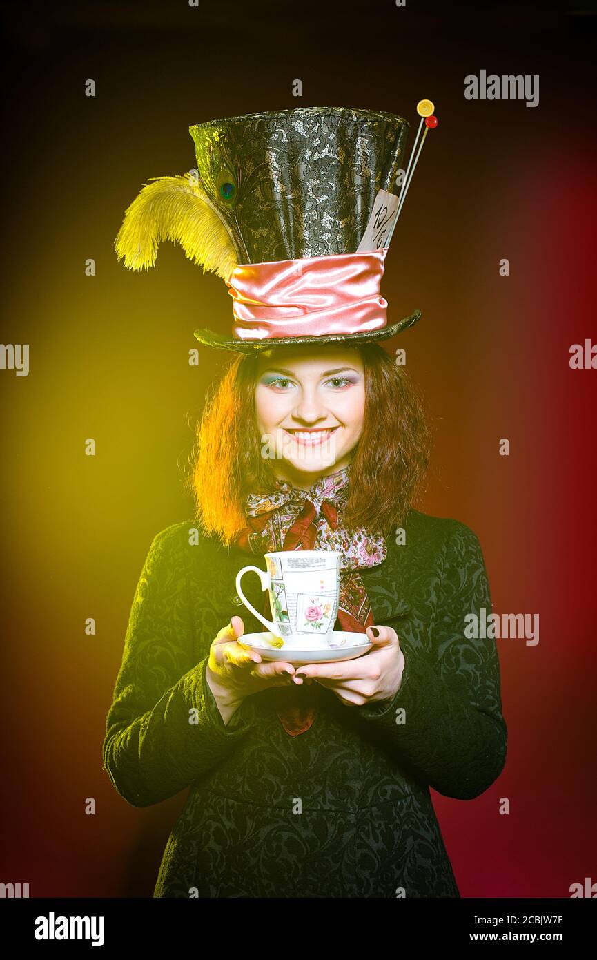 MUNICH, GERMANY - Sep 12, 2020: Cosplay of the white rabbit from Alice in  Wonderland. Beautiful portrait of a pretty young woman with makeup Stock  Photo - Alamy