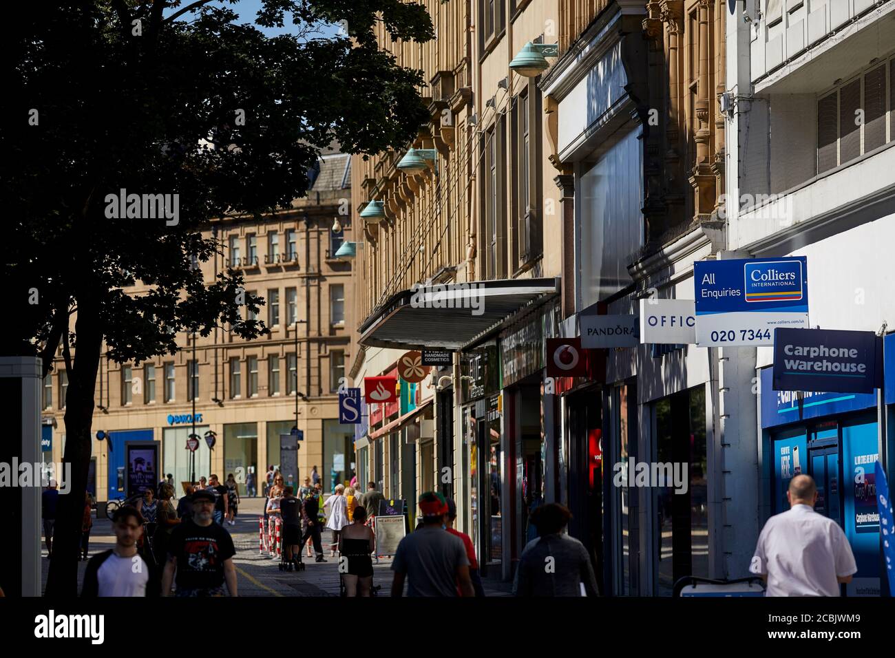 Sheffield city centre Fargate main shopping street Stock Photo Alamy