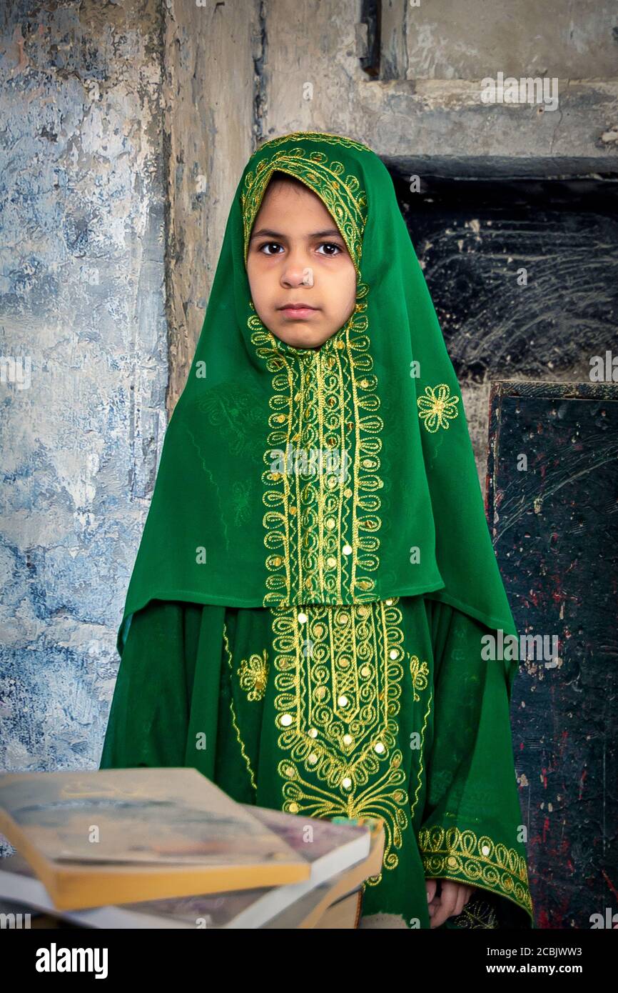 Saudi Arabian girl with traditional dress. QATIF- SAUDI ARABIA. Stock Photo