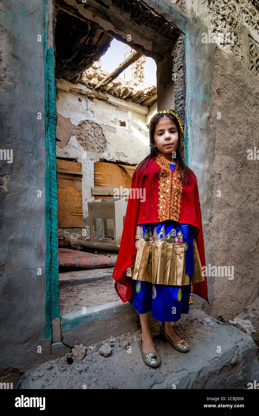 Saudi Arabian girl with traditional dress. QATIF- SAUDI ARABIA Stock