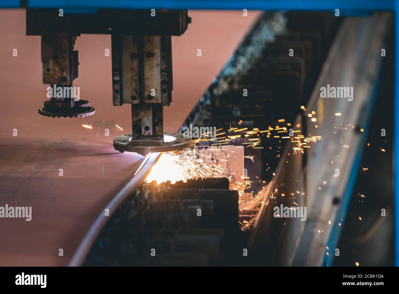 industrial steel cutting with plasma cutting machine Stock Photo Alamy