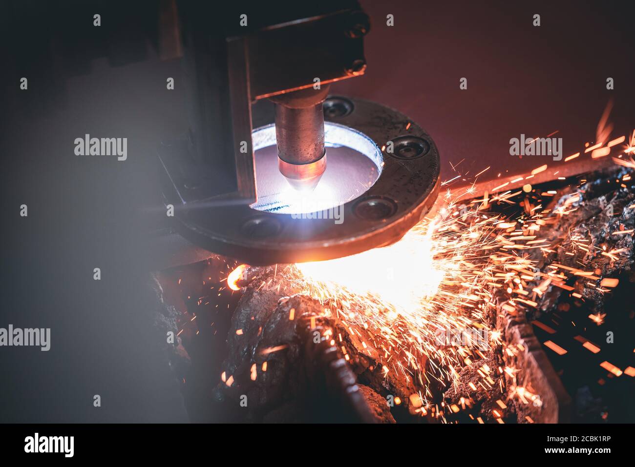 industrial steel cutting with plasma cutting machine Stock Photo Alamy