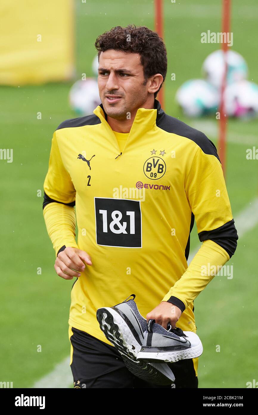 Bad Ragaz, Schweiz. 14. August 2020. Mateu Morey Bauza beim Training der ersten Mannschaft von Borussia Dortmund in Bad Ragaz. Die Borussen verbringen Stock Photo