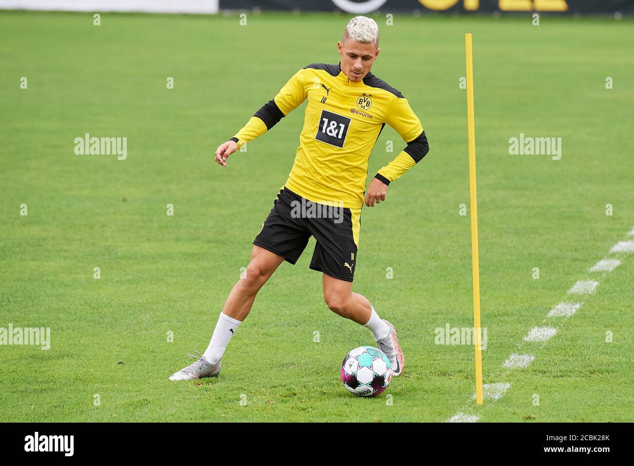 Bad Ragaz, Schweiz. 14. August 2020. Thorgan Hazard beim Training der ersten Mannschaft von Borussia Dortmund in Bad Ragaz. Die Borussen verbringen im Stock Photo