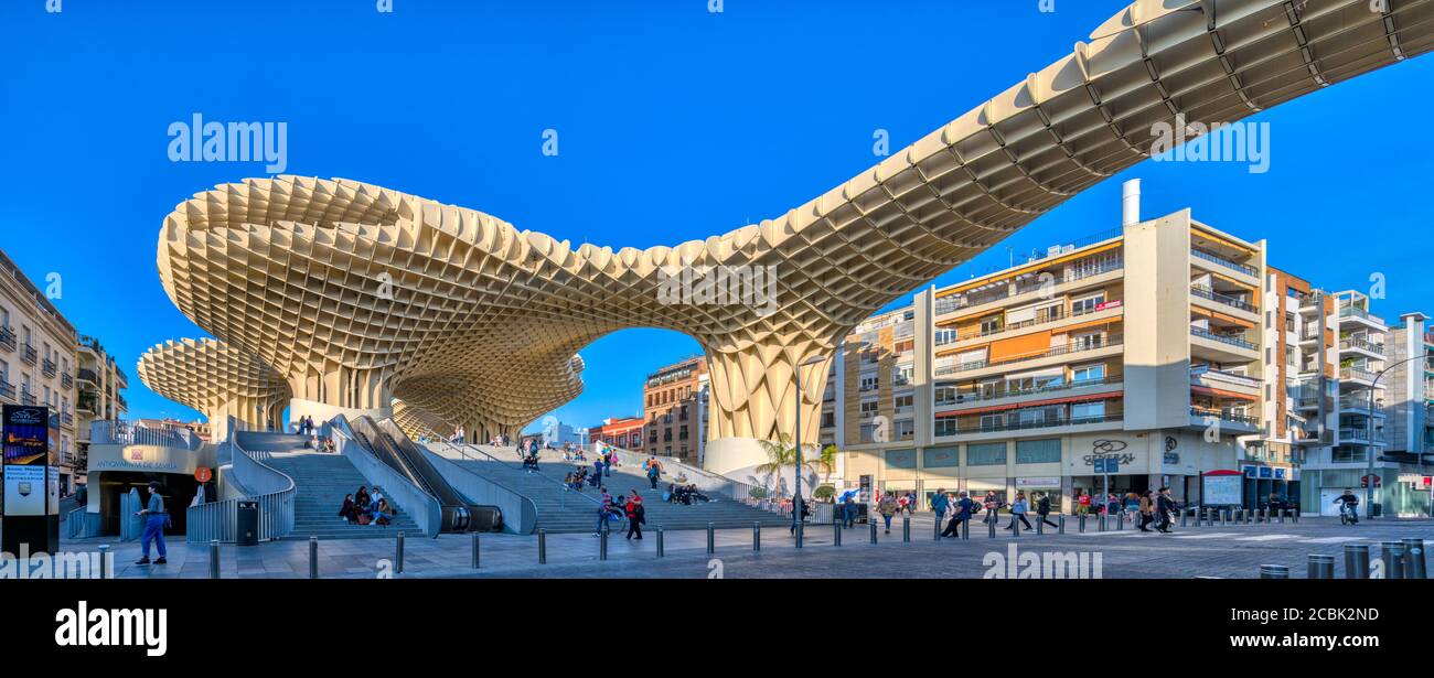 Metropol Parasol structure, Seville, Spain Stock Photo