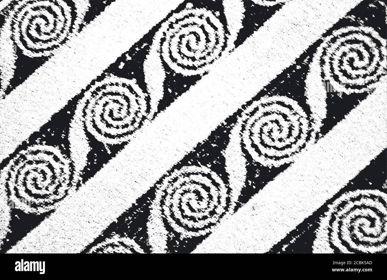 Distress grunge vector texture of fabric with floral ornament and lines ...
