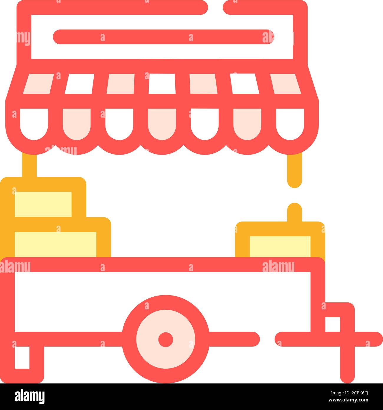 fast food cart color icon vector illustration Stock Vector Image & Art ...