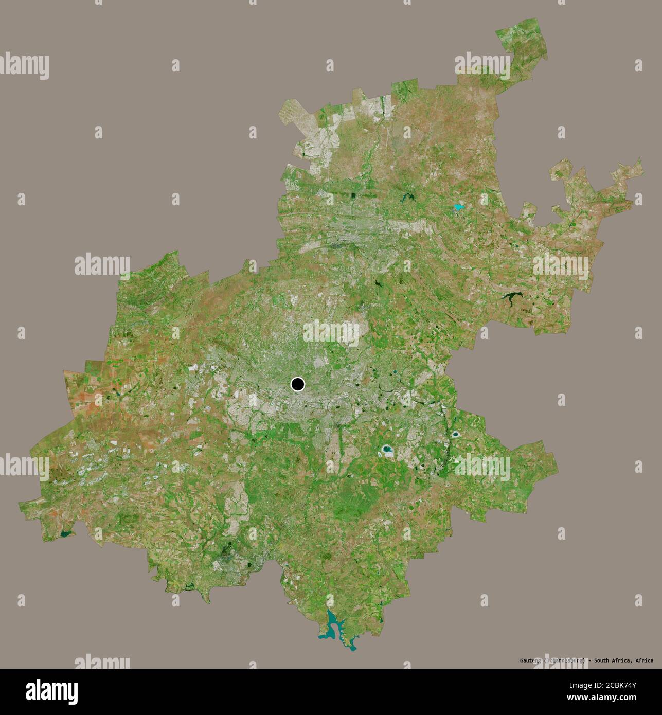 Map Of Gauteng Province South Africa Shape Of Gauteng, Province Of South Africa, With Its Capital Isolated On A  Solid Color Background. Satellite Imagery. 3D Rendering Stock Photo - Alamy