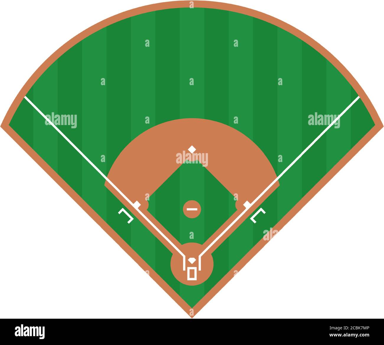 Baseball field icon. Flat illustration of baseball field vector design. Top  view Stock Vector Image & Art - Alamy