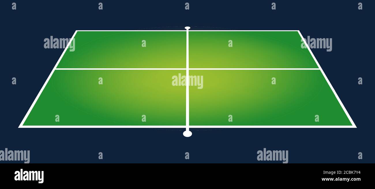 Perspective Ping pong table vector design illustration isolated on dark background Stock Vector