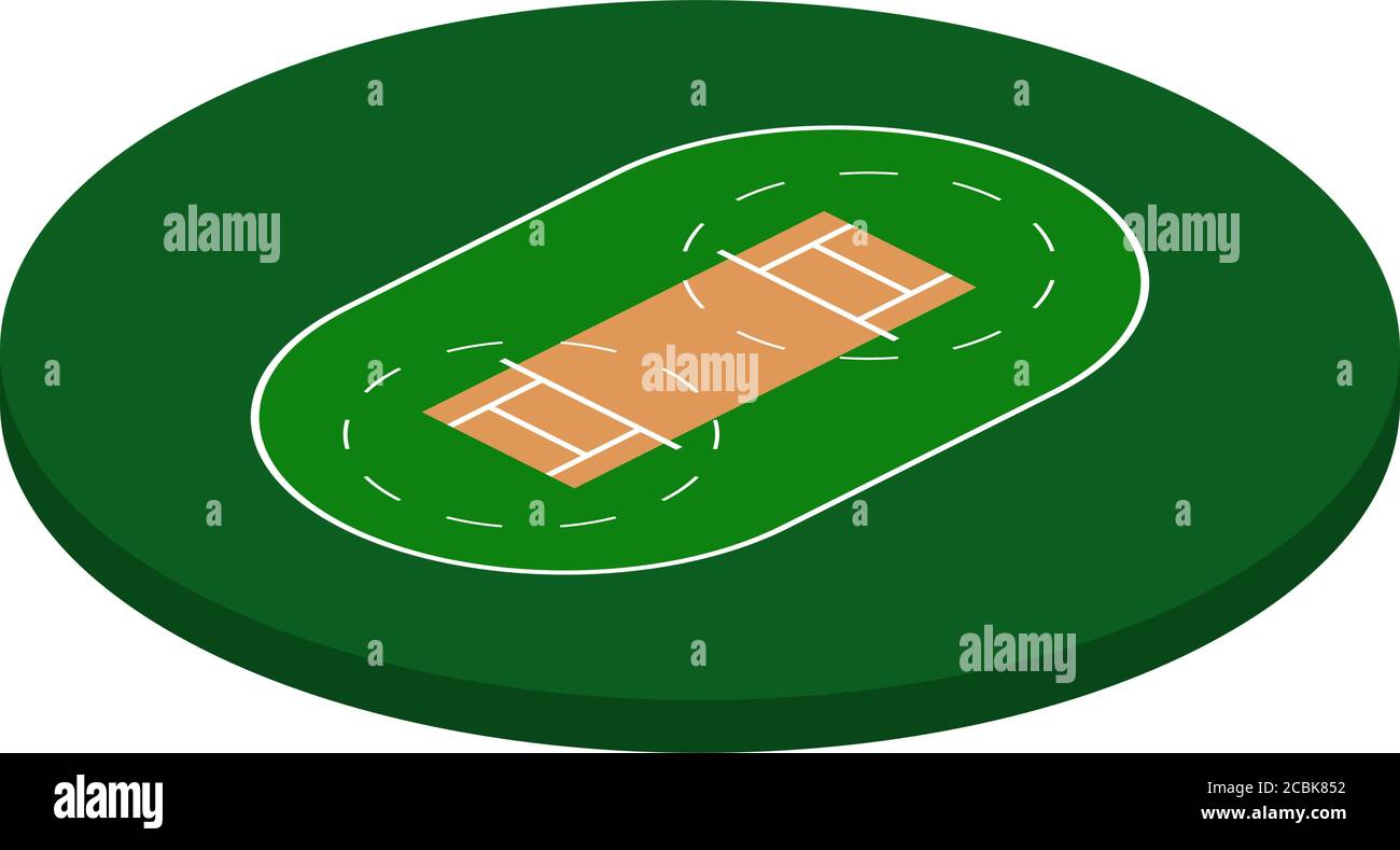 Cricket Field in isometric view, cricket stadium Vector illustration on  white background Stock Vector Image & Art - Alamy