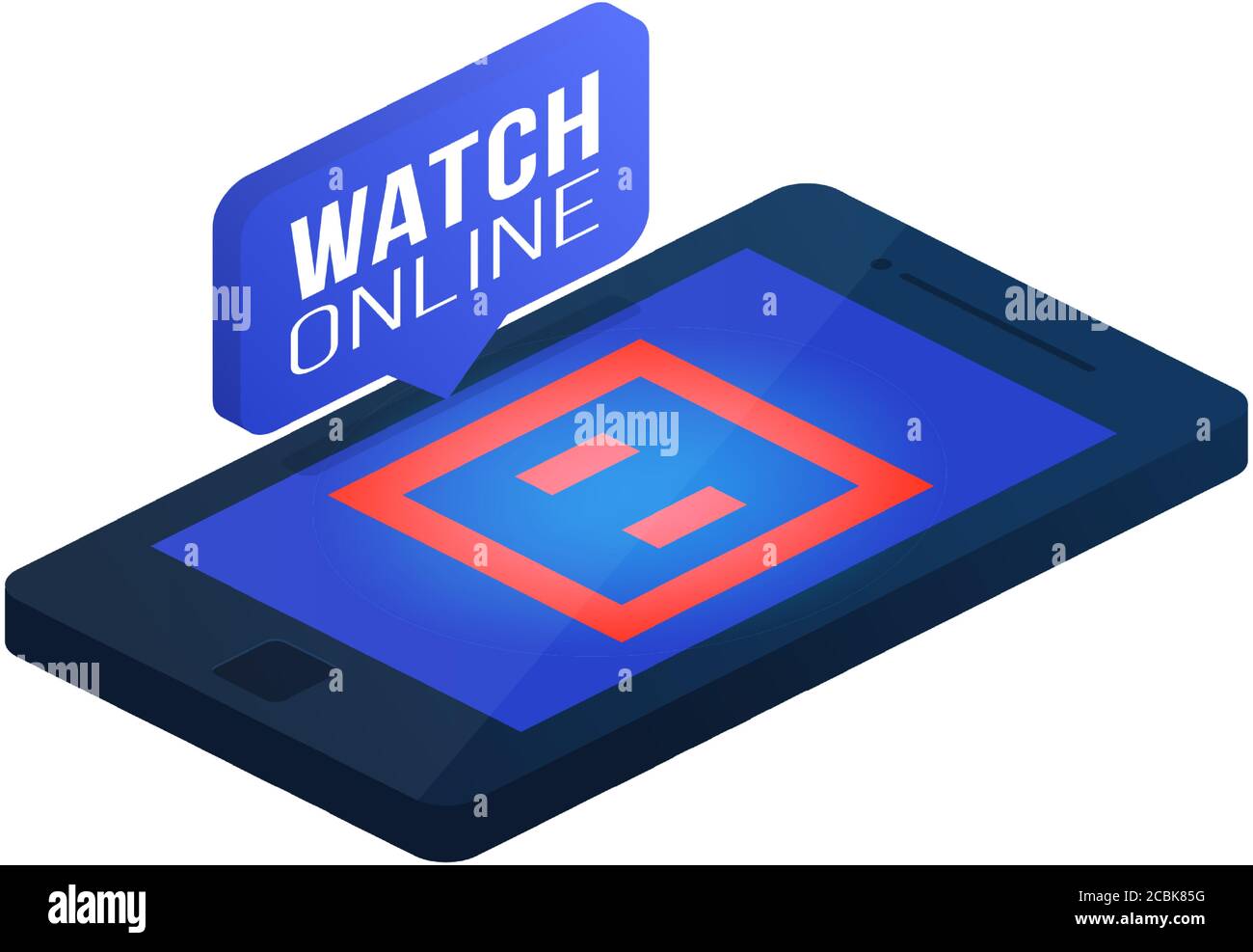 Karate mat, carpet, tatami on phone screen online concept vector flat isometric illustration