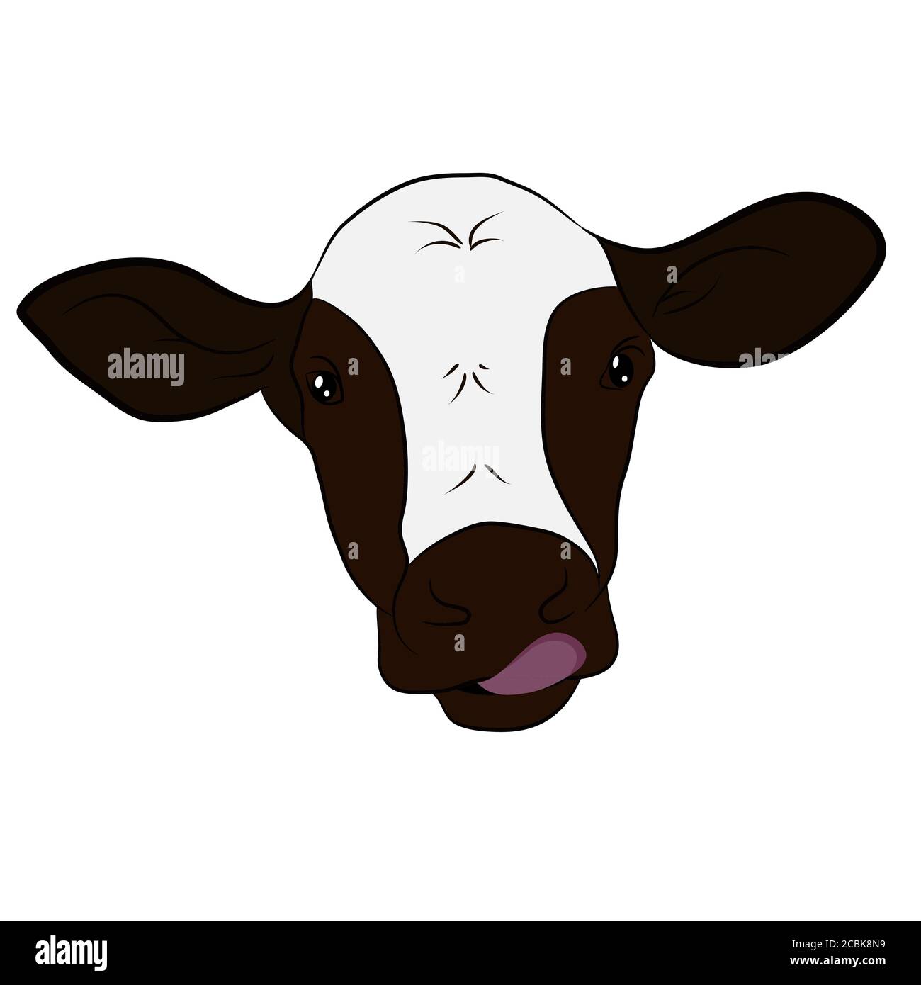 graphics design cow head vector illustration Stock Vector Image & Art ...