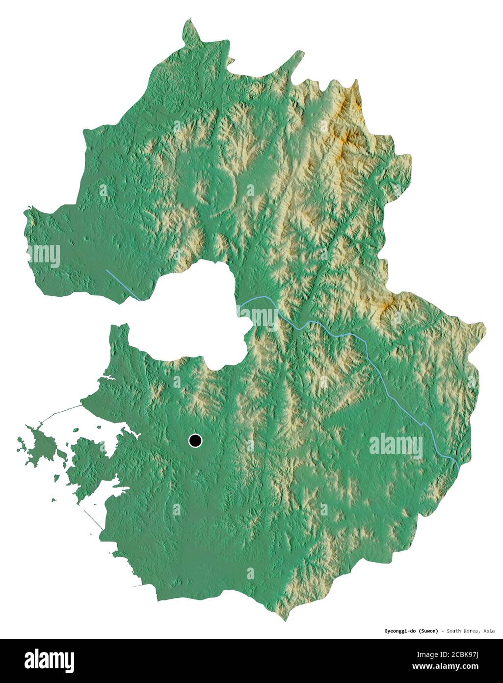 Map Of Gyeonggi Do South Korea Shape Of Gyeonggi-Do, Province Of South Korea, With Its Capital Isolated On  White Background. Topographic Relief Map. 3D Rendering Stock Photo - Alamy