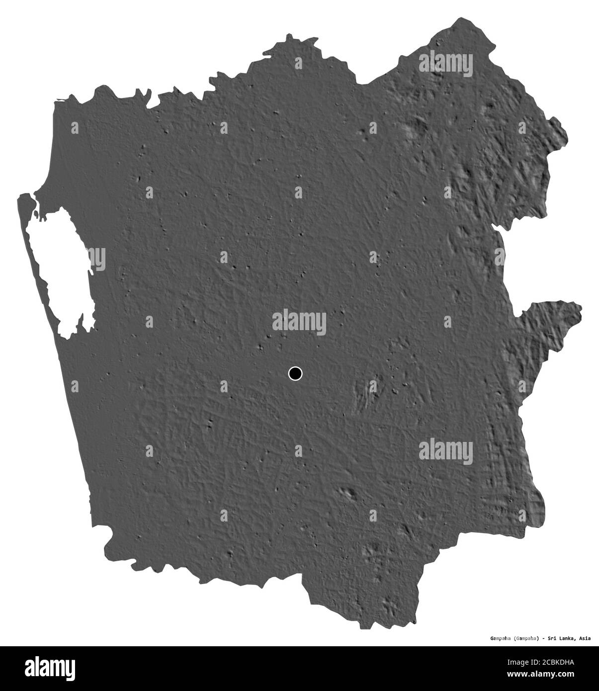 Sri Lanka Gampaha District Map Shape Of Gampaha, District Of Sri Lanka, With Its Capital Isolated On White  Background. Bilevel Elevation Map. 3D Rendering Stock Photo - Alamy