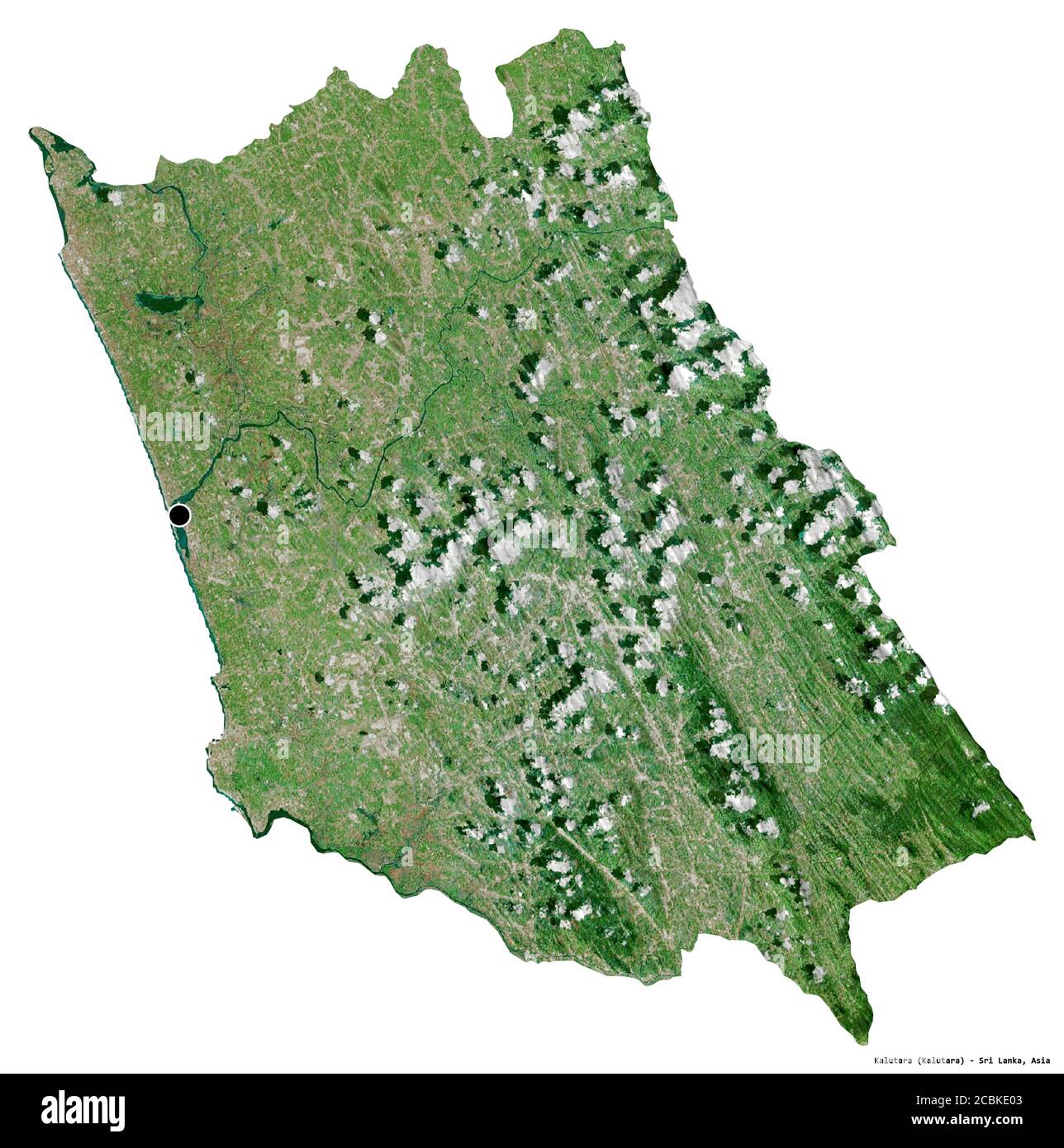 Kalutara District Map Sri Lanka Shape Of Kalutara, District Of Sri Lanka, With Its Capital Isolated On  White Background. Satellite Imagery. 3D Rendering Stock Photo - Alamy