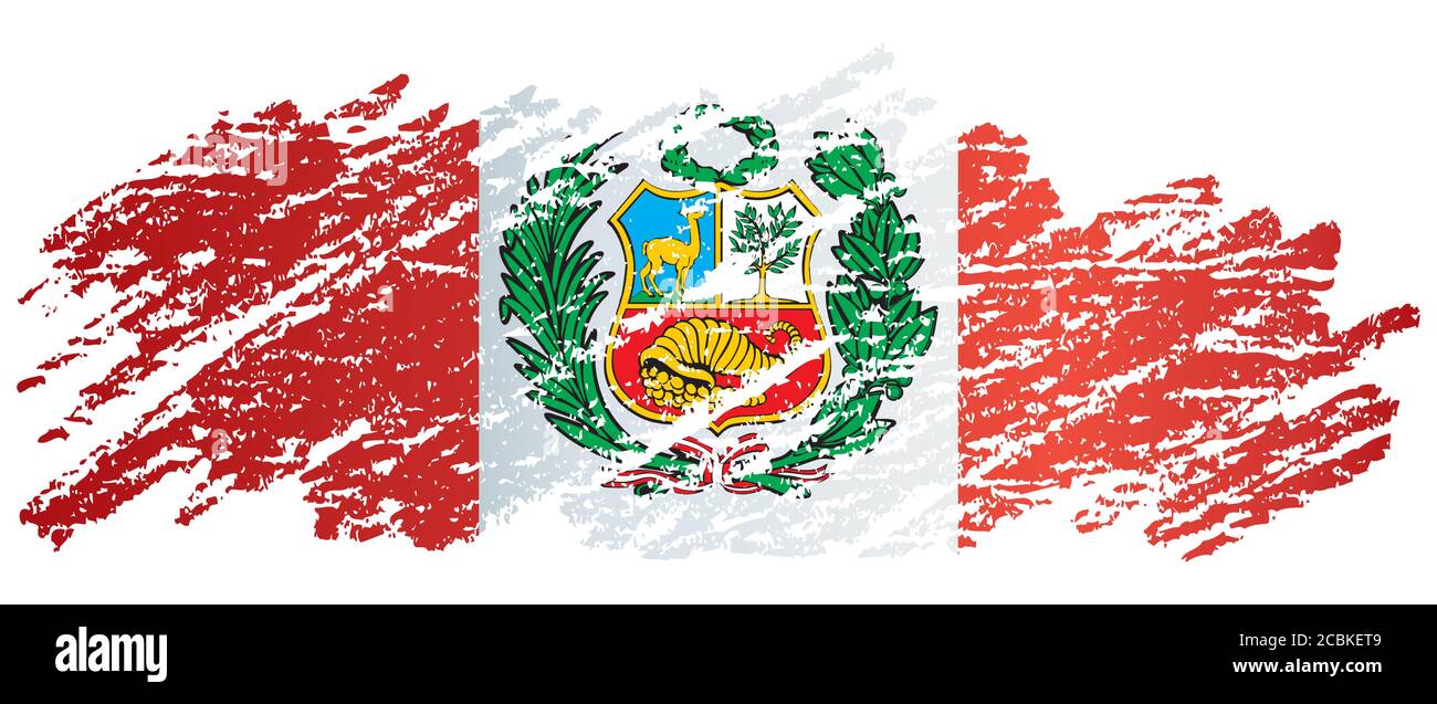 Flag of Peru, Republic of Peru. Template for award design, an official ...