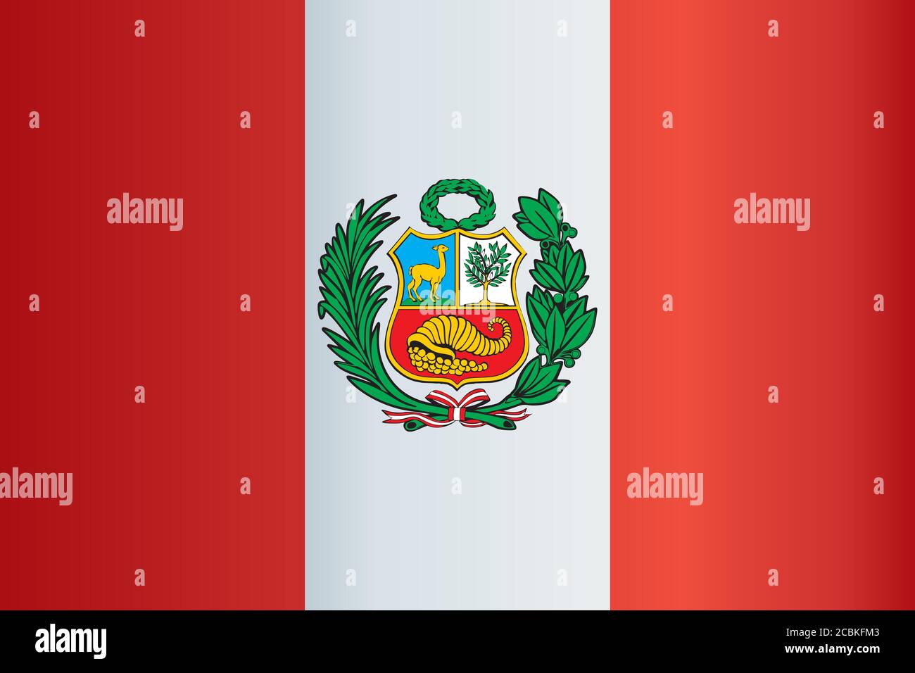 Flag of Peru, Republic of Peru. Template for award design, an official ...