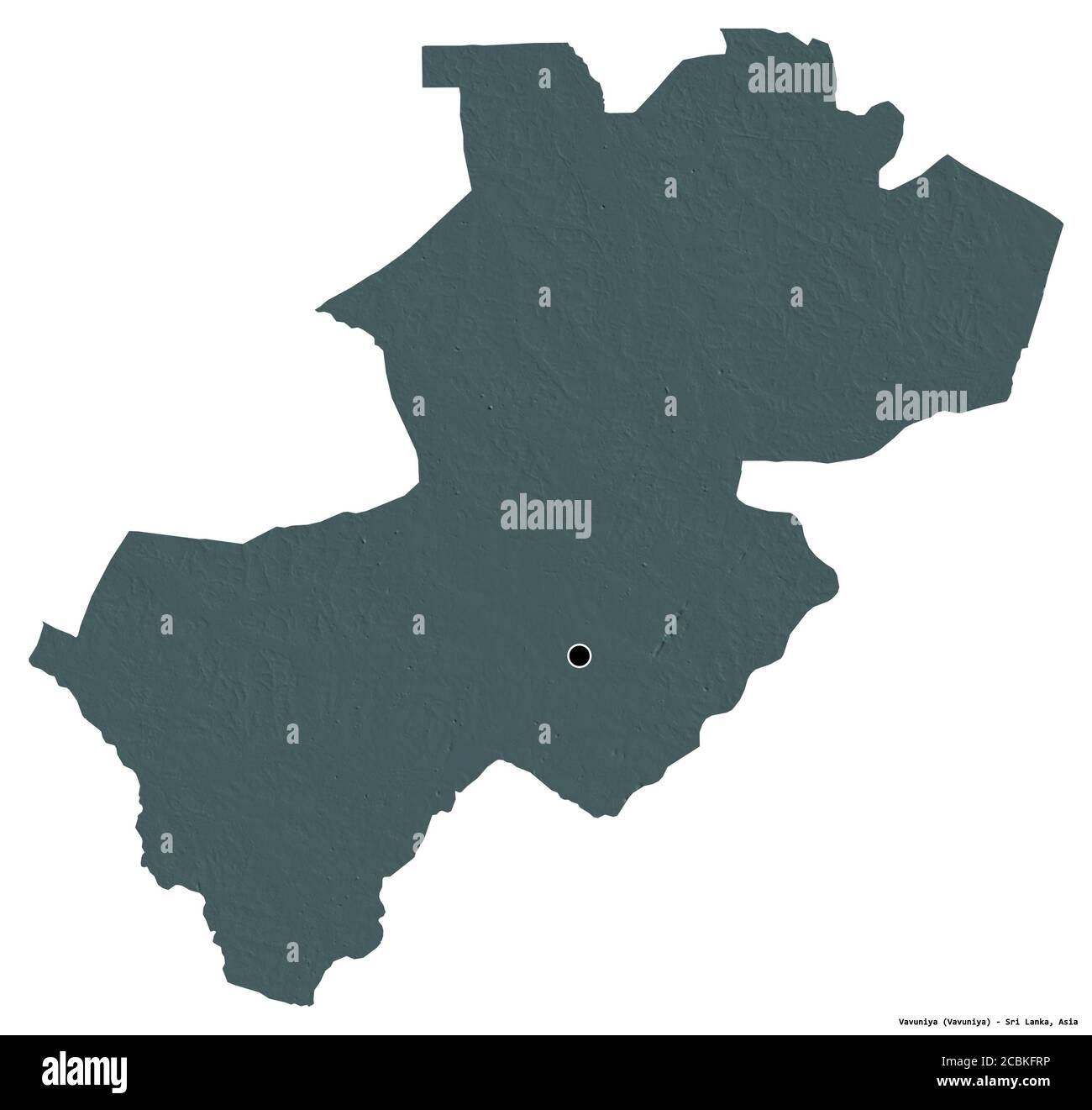 Sri Lanka Vavuniya Map Shape Of Vavuniya, District Of Sri Lanka, With Its Capital Isolated On  White Background. Colored Elevation Map. 3D Rendering Stock Photo - Alamy
