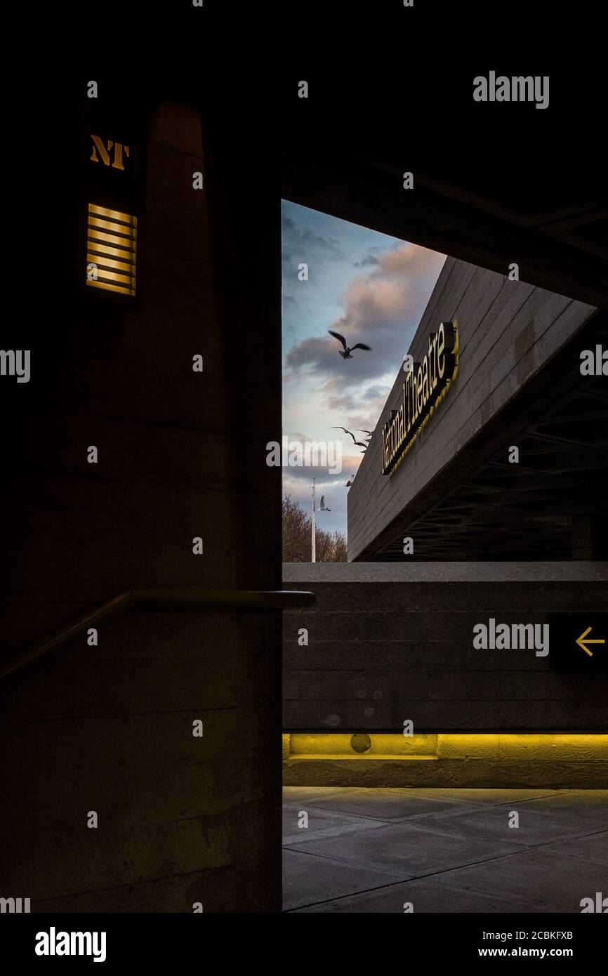 London. 05 March 2015   The National Theatre on the South Bank in London. © Photo Neil Turner – Freelance photographer. Stock Photo