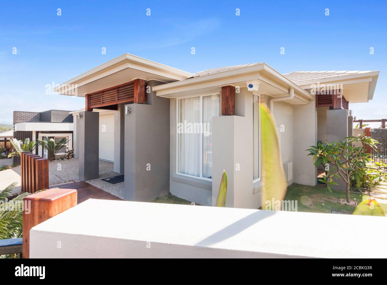 A modern and luxury house exterior view Stock Photo - Alamy