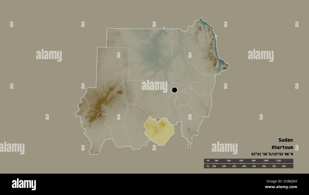 South sudan map relief hi-res stock photography and images - Alamy