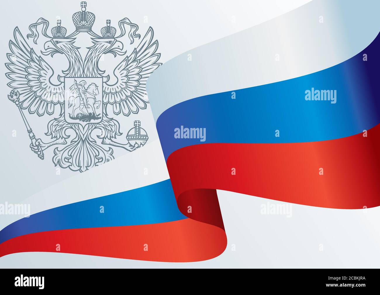 Russia flag. National realistic flag of Russian Federation