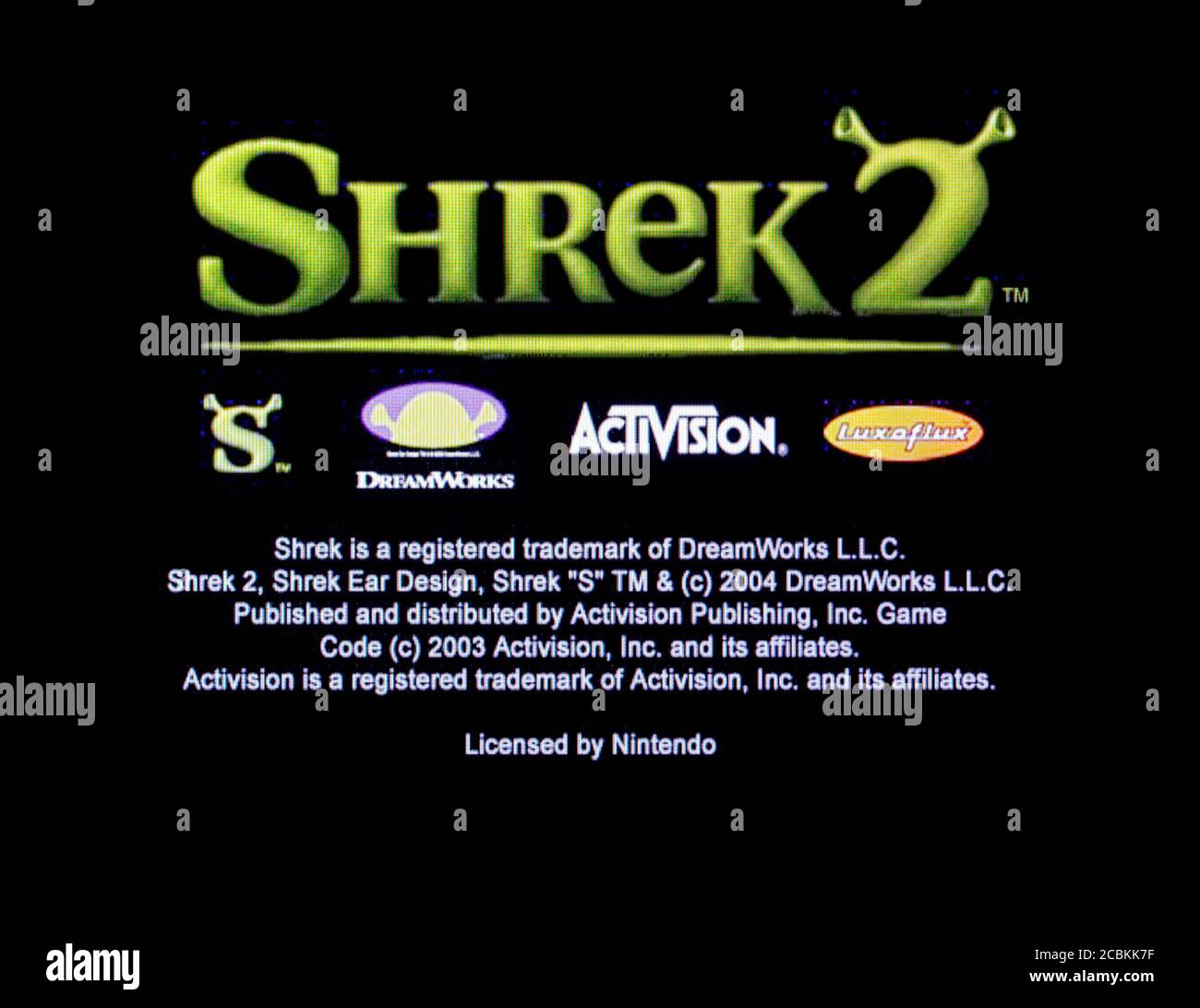 Shrek 2 - Nintendo Gamecube Videogame - Editorial use only Stock Photo