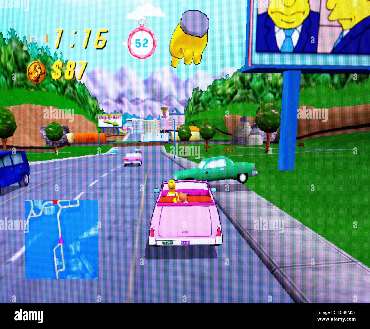 The Simpsons Road Rage - Nintendo Gamecube Videogame - Editorial use only Stock Photo