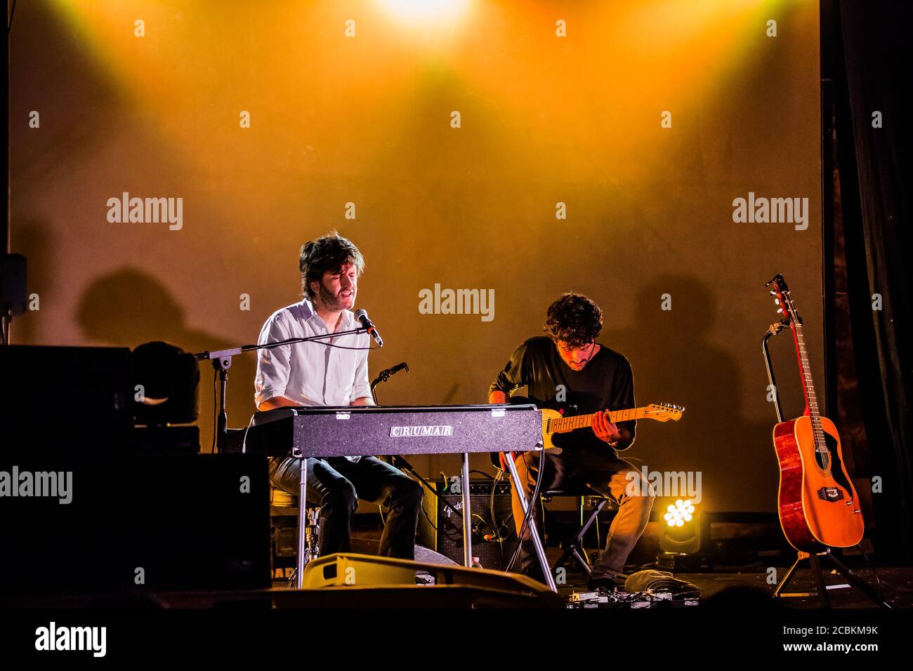 Dente, pseudonym of Giuseppe Peveri, in acoustic concert in SEI - Sud Est Indipendente Festival, Castello Volante di Corigliano d'Otranto. (Photo by Luigi Rizzo/Pacific Press) Credit: Pacific Press Media Production Corp./Alamy Live News Stock Photo