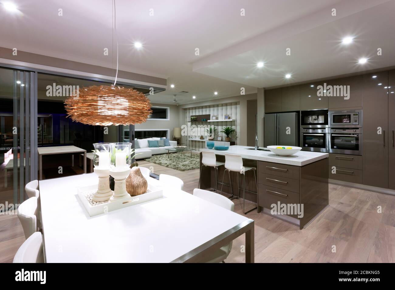 Interior shot of modern and luxury kitchen design Stock Photo - Alamy