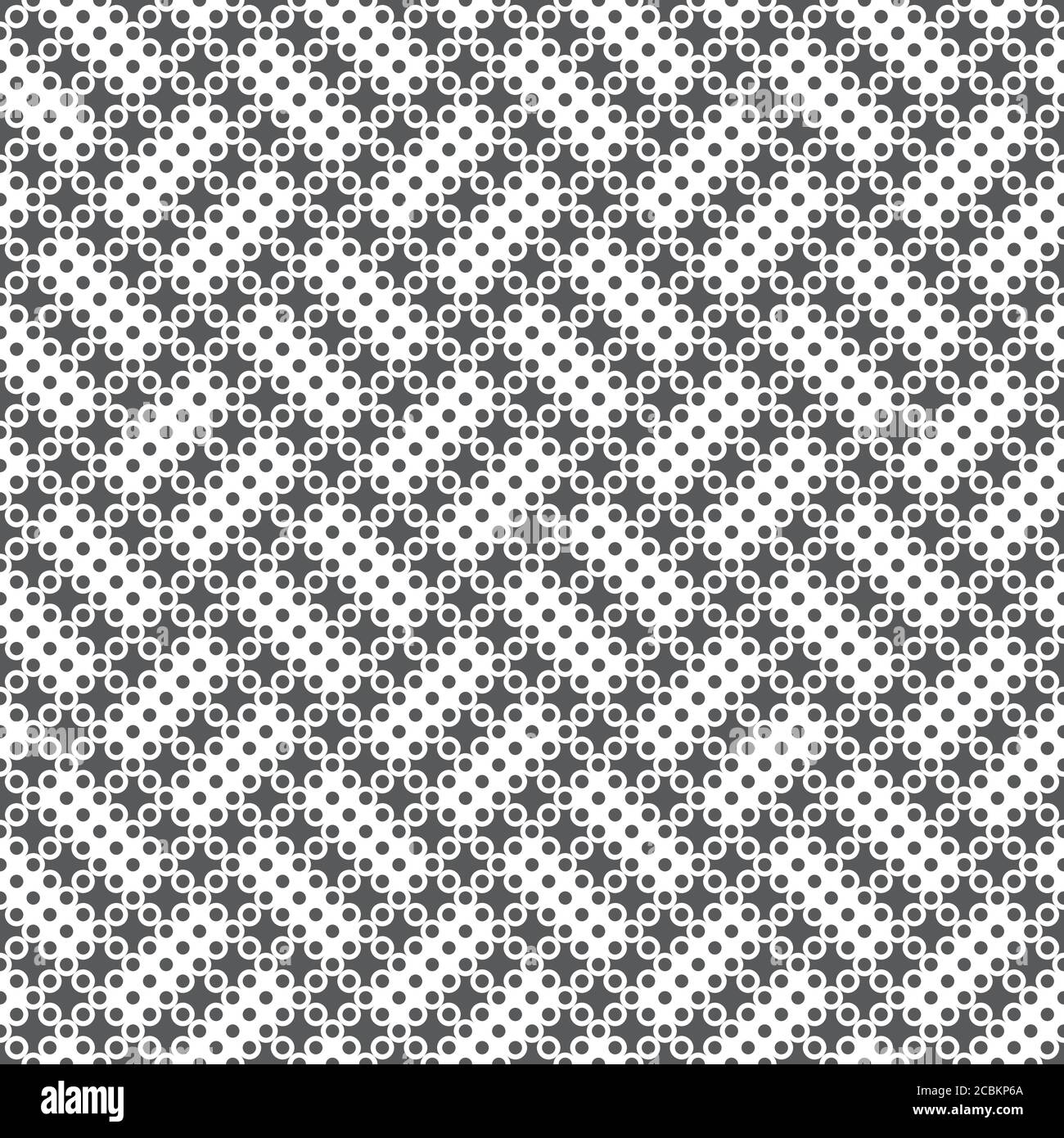 Seamless pattern. Modern stylish texture. Infinitely repeating geometrical texture with small dots and crosses which form contemporary ornament with d Stock Vector