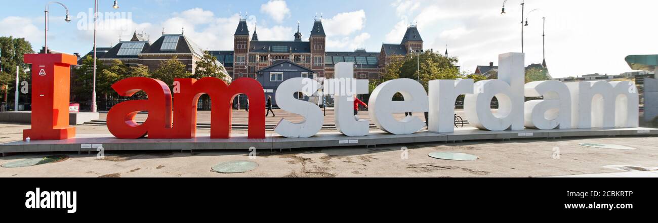 I amsterdam letters in Amsterdam, Netherlands Stock Photo