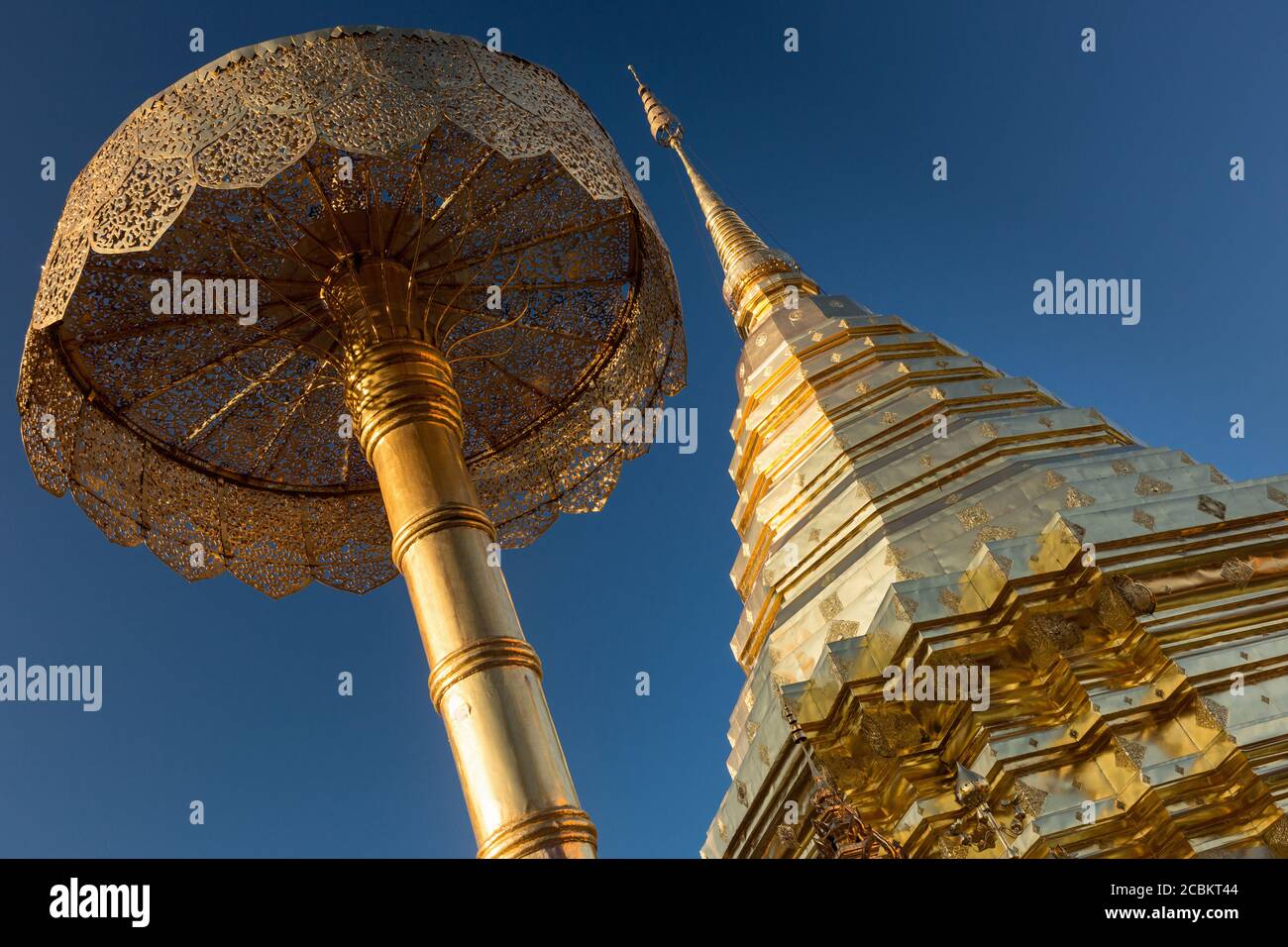 Detail of Wat Phra That Doi Suthep Temple, Chiang Mai, Thailand, Southeast Asia Stock Photo